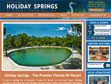 Tablet Screenshot of holidayspringsrvresort.com